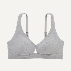Knickey x Subset Keyhole Organic Cotton Bralette in Lunar Grey